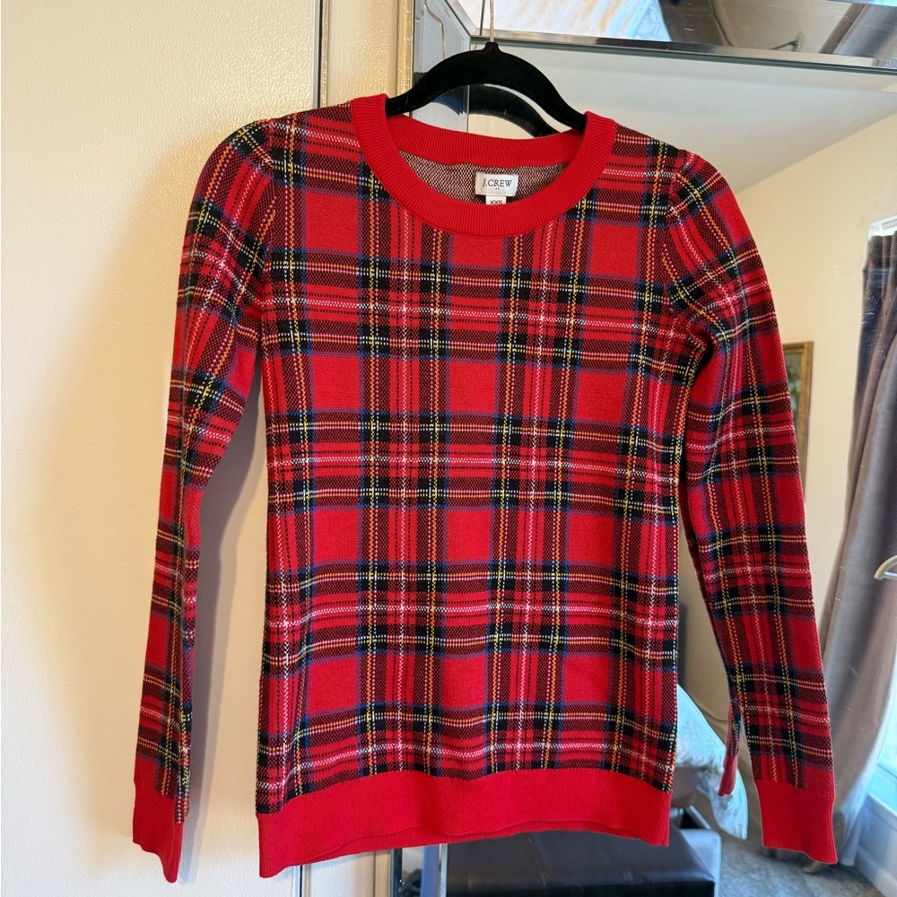 J. Crew Tartan Plaid Sweater NWT